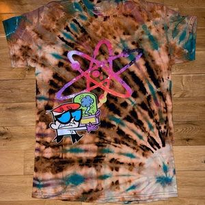 Bleached Tie Dyed Graphic T-Shirt